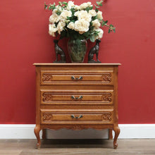 Load image into Gallery viewer, Vintage French Chest of Drawers, 3 Drawer Hall Cabinet Cupboard Chest of Drawers B10951
