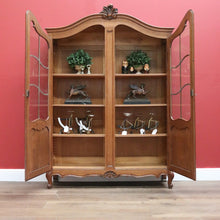 Load image into Gallery viewer, x SOLD Antique French Oak China Cabinet, French 2 Door Bookcase Cabinet Hall Cupboard B10754

