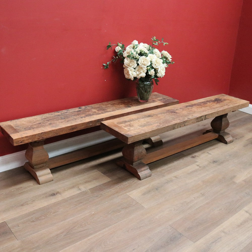 European Bench x SOLD One Twin Pedestal European French Style Bench Seat for Dining ...
