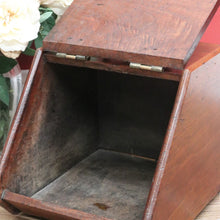 Load image into Gallery viewer, x SOLD Antique English Coal Scuttle, Walnut and Brass Lift Lid Kindling Storage Box B10967
