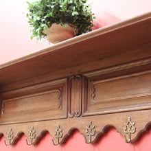 Load image into Gallery viewer, x SOLD Antique French Coat Rack, Oak and Brass Umbrella Holder, Scarf and Hat Rack B10780
