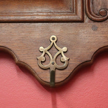 Load image into Gallery viewer, x SOLD Antique French Coat Rack, Oak and Brass Umbrella Holder, Scarf and Hat Rack B10780
