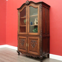 Load image into Gallery viewer, x SOLD Vintage China Cabinet, French Bookcase, Oak 4 Door Display Cabinet Chest. B10212
