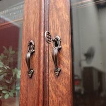 Load image into Gallery viewer, x SOLD Antique French Oak China Cabinet, 2 Height Bookcase with Turned Columns Buffet. B10214
