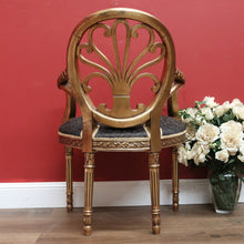Load image into Gallery viewer, x SOLD Vintage Italian Gilt Timber Bedroom Chair, Armchair, Hall Chair, Lounge Chair B10803
