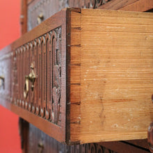 Load image into Gallery viewer, x SOLD Antique French Chest of Drawers, French Oak and Brass Carved Hall Chest Cabinet B10882
