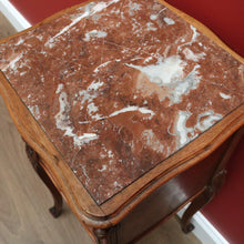Load image into Gallery viewer, x SOLD Antique French Bedside Table, Lamp Table with Marble Top and Marble Insert B10662
