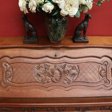 Load image into Gallery viewer, x SOLD Vintage French Oak Writing Bureau, Office Desk, Desk with Drawers Below c1940 B10961
