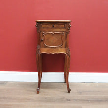 Load image into Gallery viewer, x SOLD Antique French Bedside Table, Lamp Table with Marble Top and Marble Insert B10662
