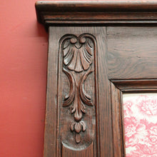 Load image into Gallery viewer, x SOLD Antique French Oak Mirror, Mantle Mirror, French Trumeau Mirror, Toile Fabric B10746
