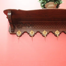 Load image into Gallery viewer, x SOLD Vintage French Coat Rack, 6 Brass Hook Umbrella, Coat, Scarf and Hat Wall Rack B11197
