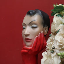Load image into Gallery viewer, x SOLD Christian Dior Paris Glove Face Mannequin, 1930-1950 Shop Display Mannequin Red B10477
