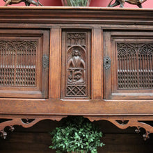 Load image into Gallery viewer, x SOLD Antique French Sacrament Cabinet, Church, Court Cabinet, Sideboard Bookcase Oak. B10330
