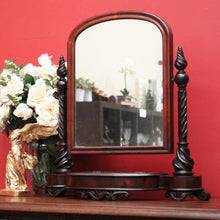 Load image into Gallery viewer, x SOLD Antique French Mahogany Mirror, Chest of Drawers Toilet Mirror Jewellery Section. 10358
