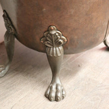 Load image into Gallery viewer, x SOLD Antique French Brass Bucket, Coal Scuttle, Fuel Bucket, Jardinière, Delft Handle B10293
