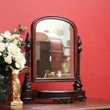 Load image into Gallery viewer, x SOLD Antique French Mahogany Mirror, Chest of Drawers Toilet Mirror Jewellery Section. 10358
