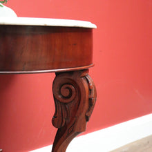 Load image into Gallery viewer, x SOLD Antique English Washstand, Mahogany and Marble Top Hall Table, Console Table B11101
