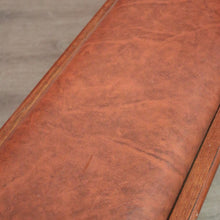 Load image into Gallery viewer, x SOLD Antique French Oak and Leather Bench Seat Hall Chair Verandah Bench Seat Chair. B10251
