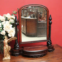 Load image into Gallery viewer, x SOLD Antique French Mahogany Mirror, Chest of Drawers Toilet Mirror Jewellery Section. 10358

