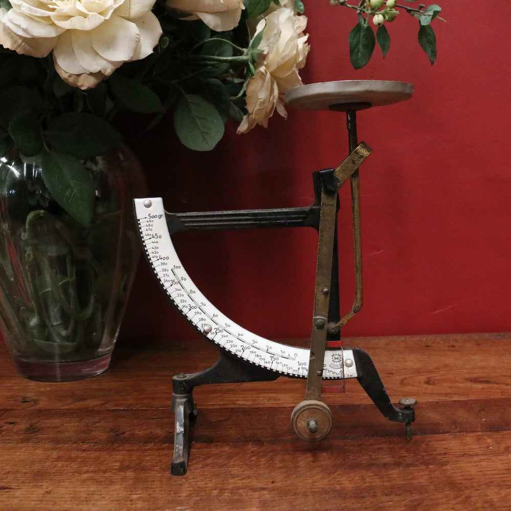 Antique/Vintage German Post Office Scales, Brass, Cast Iron Home Decor Scales B10180