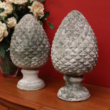 Load image into Gallery viewer, x SOLD Pair of Antique French Bluestone Acorns, Garden Ornament, Large Indoor Acorns B10196
