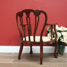 Load image into Gallery viewer, x SOLD Vintage French Armchair, French Mahogany 1950 Hall Chair Bedroom Chair Armchair B11057

