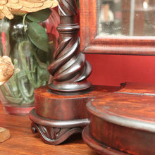 Load image into Gallery viewer, x SOLD Antique French Mahogany Mirror, Chest of Drawers Toilet Mirror Jewellery Section. 10358

