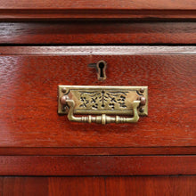 Load image into Gallery viewer, x SOLD Antique Australian Cedar Two Height Bookcase, China Cabinet Cupboard Glass Doors B11238
