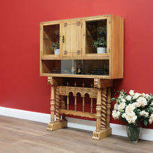 Load image into Gallery viewer, x SOLD Vintage French Drinks Cabinet, Bleached Oak Hall Display Cupboard, Sideboard B10648
