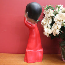 Load image into Gallery viewer, x SOLD Christian Dior Paris Glove Face Mannequin, 1930-1950 Shop Display Mannequin Red B10477
