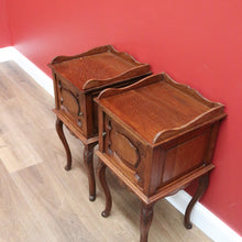 Load image into Gallery viewer, x SOLD Pair of Antique French Lamp Tables, Cabinets, Bedside Tables, Side Cupboards B10562
