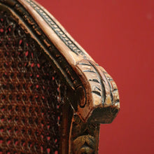 Load image into Gallery viewer, x SOLD Antique French Gilt Timber, Cane, Button Back Fabric, Boudoir Chair, Armchair B11146
