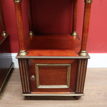Load image into Gallery viewer, x SOLD Pair of Antique Bedside Tables, French Walnut, Gilt Brass Lamp Tables, Bedsides B11124
