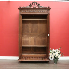 Load image into Gallery viewer, x SOLD Antique French Armoire, Antique Brittany Oak and Mirror 2 Door Wardrobe Cupboard. B10253
