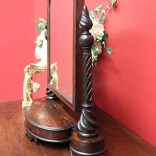 Load image into Gallery viewer, x SOLD Antique French Mahogany Mirror, Chest of Drawers Toilet Mirror Jewellery Section. 10358
