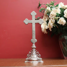 Load image into Gallery viewer, x SOLD Vintage Altar Crucifix, French Cross Vintage French Plate Crucifix, Christ Jesus B10902
