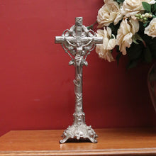 Load image into Gallery viewer, Vintage French Crucifix, Table Top, Bookcase, Sideboard top Cross, Jesus Statue B10900

