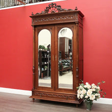 Load image into Gallery viewer, x SOLD Antique French Armoire, Antique Brittany Oak and Mirror 2 Door Wardrobe Cupboard. B10253
