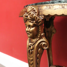 Load image into Gallery viewer, x SOLD Antique Italian Lamp Table Side Table, Gilt Cast Iron Marble Jardinière Stand B10480
