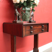 Load image into Gallery viewer, x SOLD Antique English Works Table, Lamp Bedside Table, Antique Mahogany Sewing Table B10313
