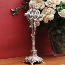 Load image into Gallery viewer, x SOLD Vintage French Crucifix, Table Top, Bookcase, Sideboard top Cross, Jesus Statue B10900
