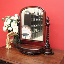 Load image into Gallery viewer, x SOLD Antique French Mahogany Mirror, Chest of Drawers Toilet Mirror Jewellery Section. 10358
