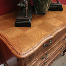 Load image into Gallery viewer, x SOLD Vintage French Chest of Drawers, Square Parquetry Top Chest of 3 Drawers B10905
