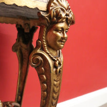 Load image into Gallery viewer, x SOLD Antique Italian Lamp Table Side Table, Gilt Cast Iron Marble Jardinière Stand B10480
