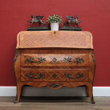 Load image into Gallery viewer, Vintage French Good Quality Louis XVI style Fall Front Writting Bureau Desk with Chest of Drawers B10725
