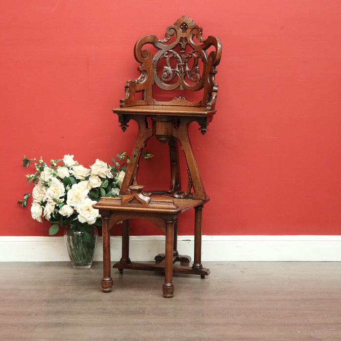 Antique French Hotel Shoe Shine Chair, Barbers Chair, Orchestra Music Chair