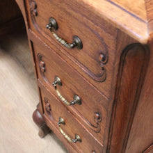 Load image into Gallery viewer, x SOLD Antique French Desk, French Oak Office Desk, Desk with Drawers and Cupboard B10851
