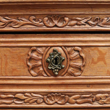 Load image into Gallery viewer, x SOLD Antique French Writing Bureau Chest of Drawer Bureau Desk Secretaire Oak Leather B10164
