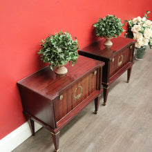 Load image into Gallery viewer, x SOLD Pair of Vintage Lamp Table, Vintage Italian Bedside Tables, with Glass Tops B10260

