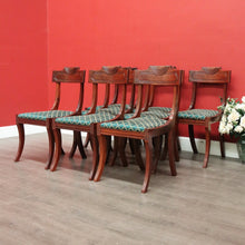 Load image into Gallery viewer, x SOLD Set of 8 Regency Style Dining Chairs, 8 Vintage English Mahogany Kitchen Chairs. B10385
